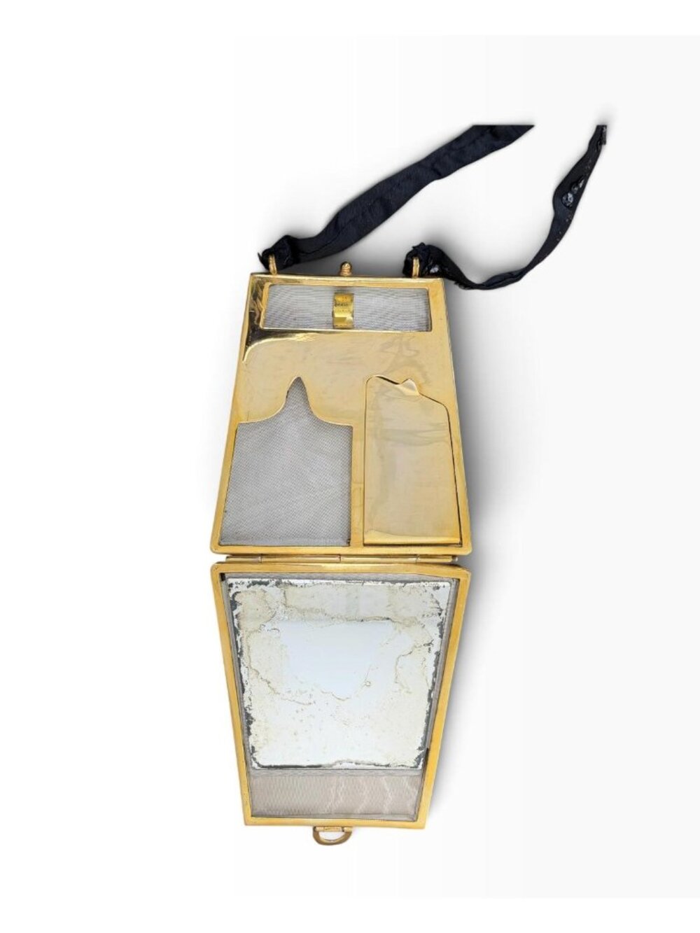 Vintage 1950s trapezoid Minaudiere carryall vanity purse - Picture 5 of 9